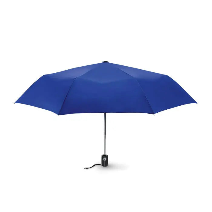 Parapluie personnalisé entreprise Gentlemen ouvert, couleur bleu roi, cadeau d’entreprise et goodie durable
