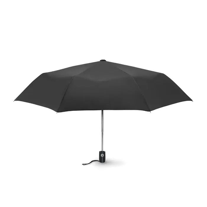 Parapluie Gentlemen fermé, couleur noir, goodie et cadeau publicitaire pour collaborateurs et clients