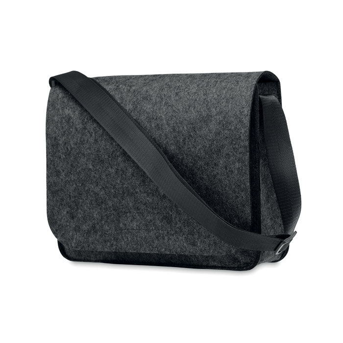 Sac messager en feutre RPET - Gris Pierre - item_picture_front