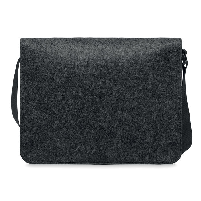 Sac messager en feutre RPET - Gris Pierre - item_picture_back