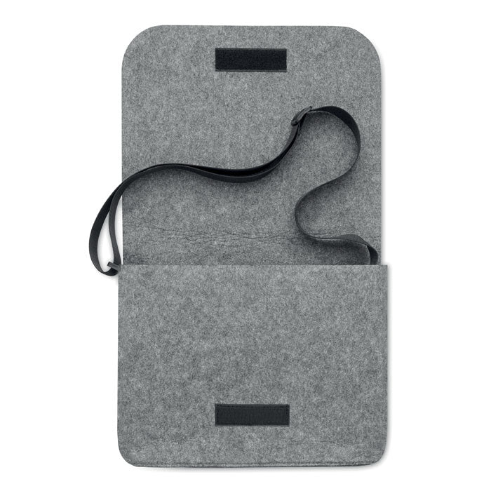 Sac messager en feutre RPET - Gris - item_picture_open