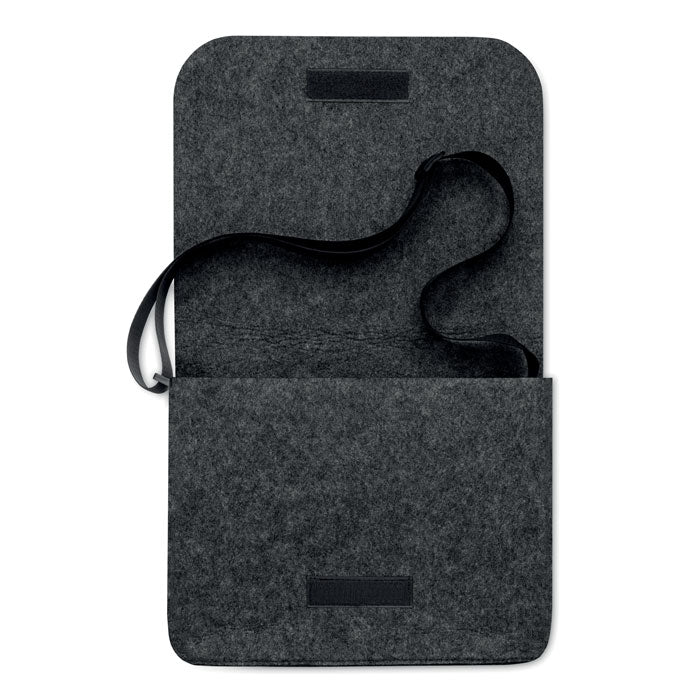Sac messager en feutre RPET - Gris Pierre - item_picture_open