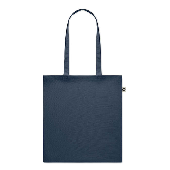 Sac  shopping  en coton recyclé - Bleu Marine - item_picture_side