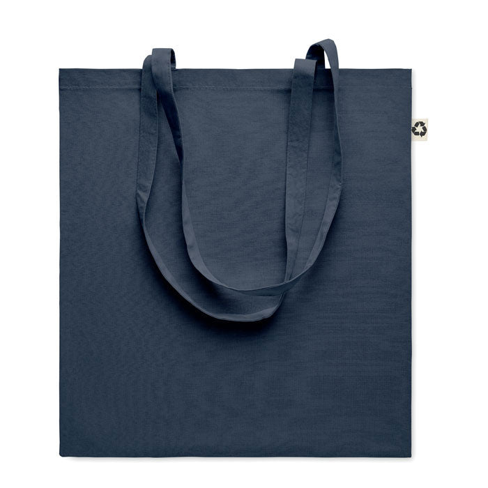 Sac  shopping  en coton recyclé - Bleu Marine - item_picture_front