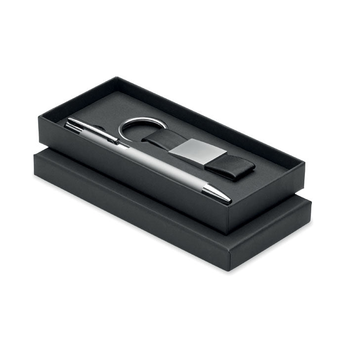 Set stylo à bille et porte-clés en - Argent - item_picture_front