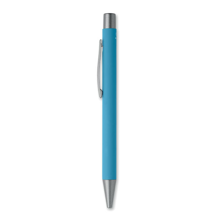Stylo bille aluminium recyclé - Turquoise - item_picture_back