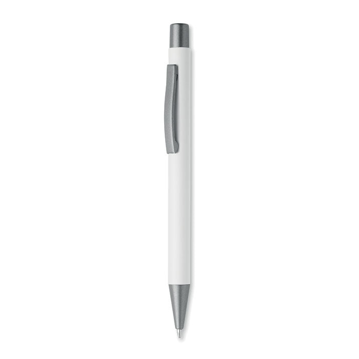 Stylo bille aluminium recyclé - Blanc - item_picture_front