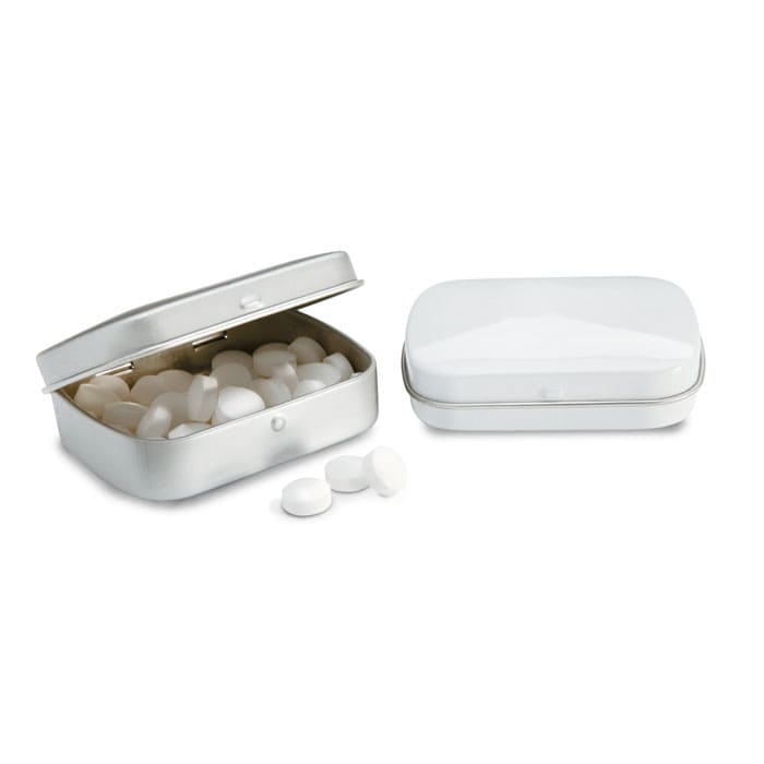 Boite de bonbon personnalisable en aluminium avec menthe 25g