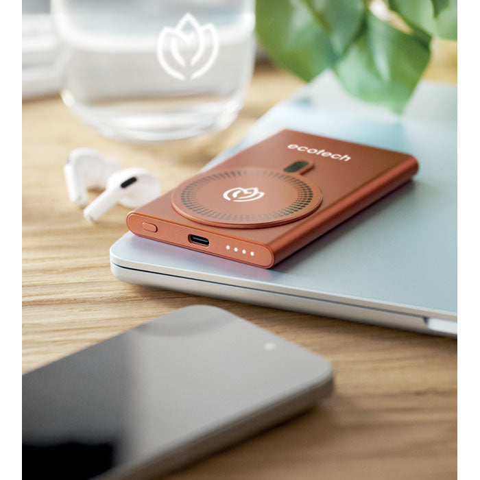 Chargeur sans fil powerbank - Orange - item_picture_printed