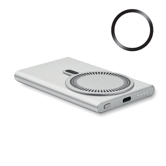 Chargeur sans fil powerbank - Argent Mat - item_picture_front