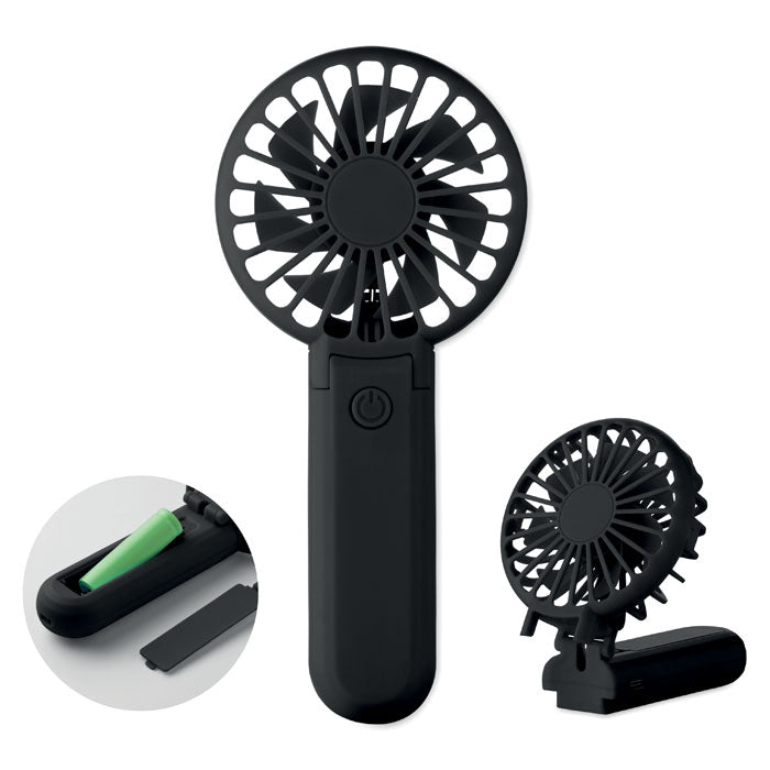 Ventilateur portable et pliable - Noir - item_picture_front