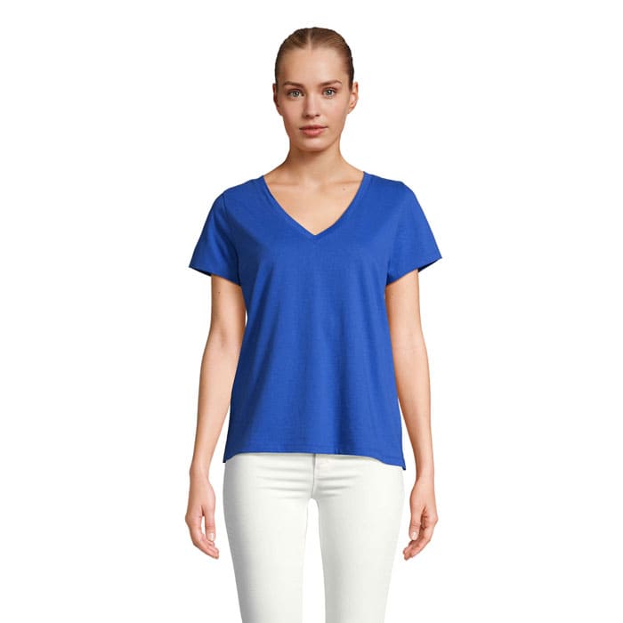 T-shirt col V femme personnalisable