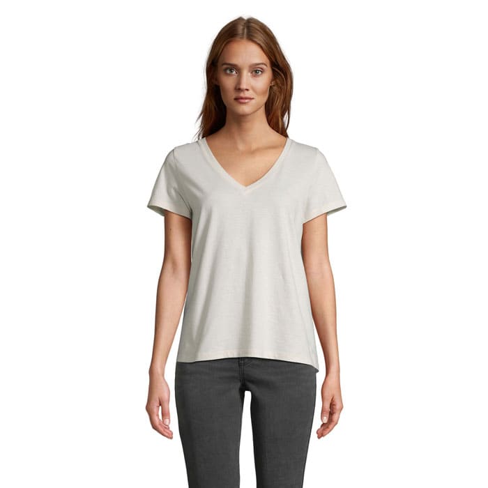T-shirt col V femme personnalisable