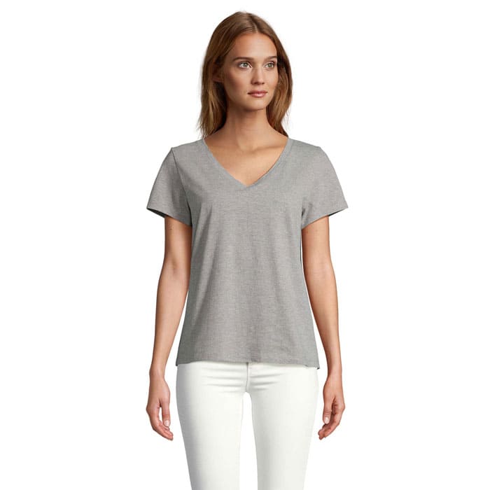 T-shirt col V femme personnalisable