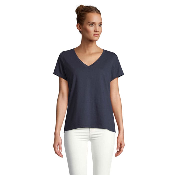 T-shirt col V femme personnalisable