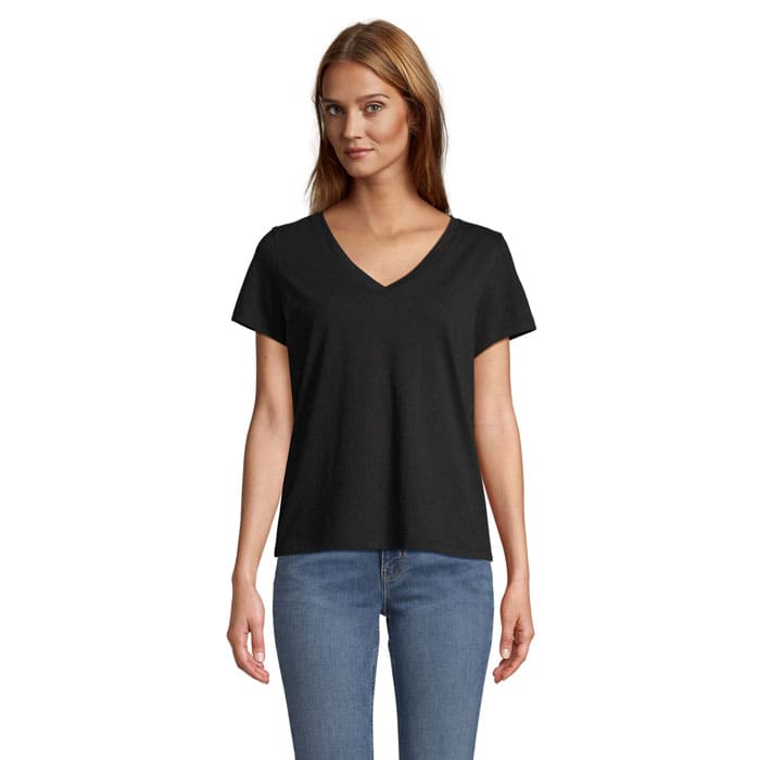 T-shirt col V femme personnalisable