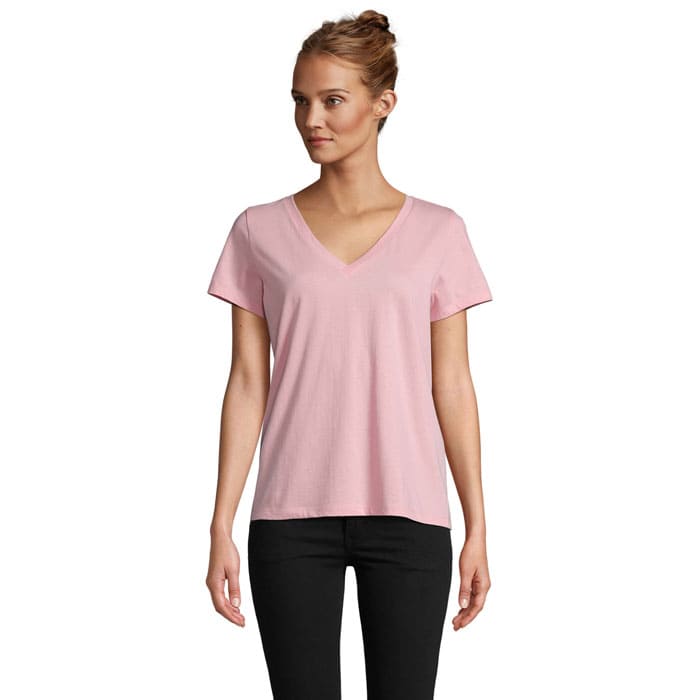 T-shirt col V femme personnalisable