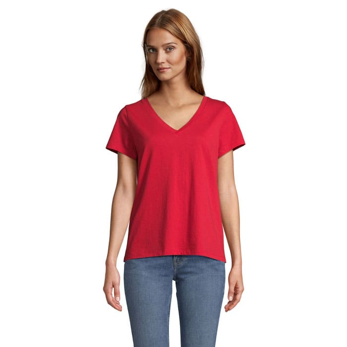 T-shirt col V femme personnalisable